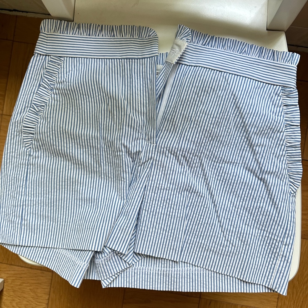 Jcrew seersucker shorts.